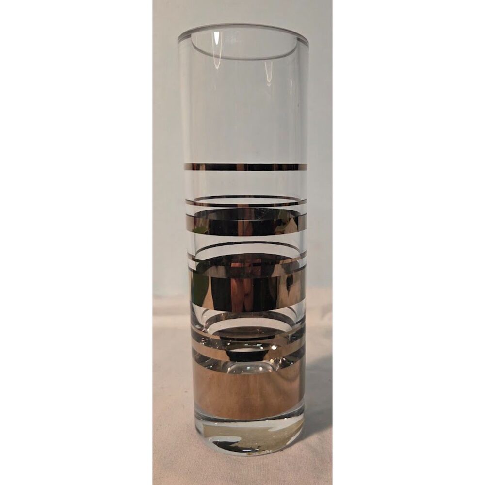 Kate Spade New York Hampton Street Platinum Crystal Bud Vase 7.5”